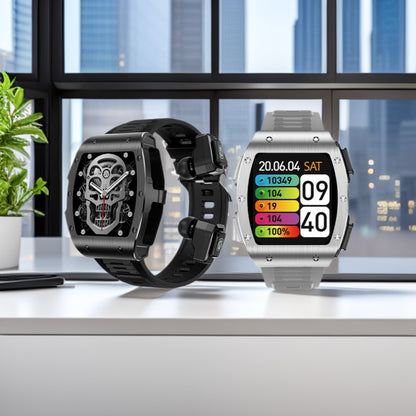 Bluetooth Smart Watch Built-in Earbuds with Health Monitoring