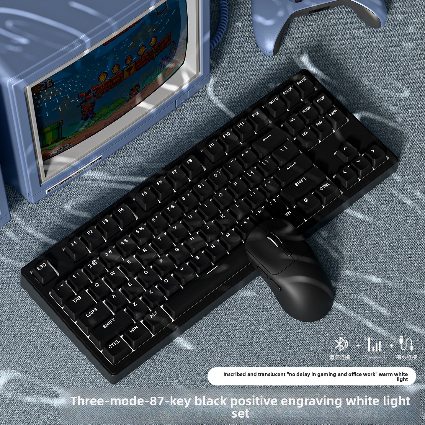 Wireless Mechanical Keyboard with Bluetooth Triple-Mode Connectivity - ZeeTec Store