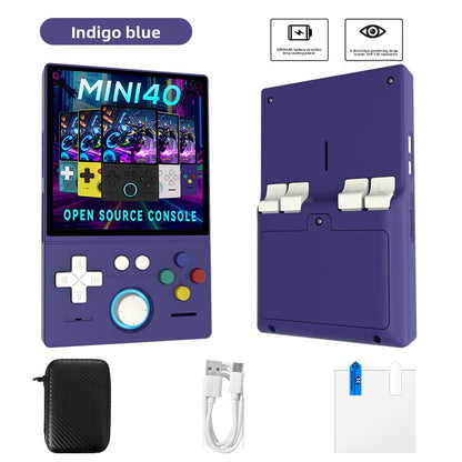 Mini40 Open Source 4 Inch HD Retro Game Console with 4000mAh Battery and Colorful Joystick
