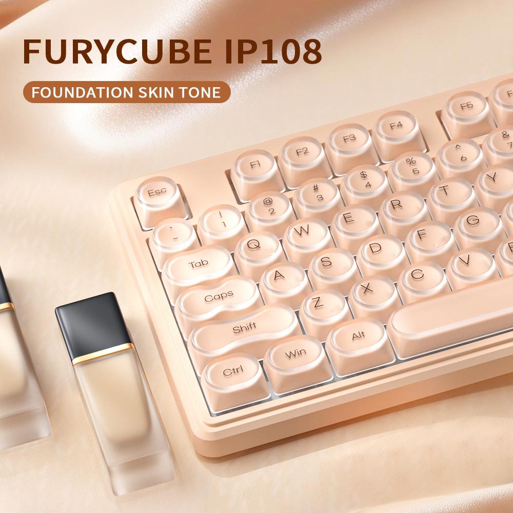 Furycube IP108 Mechanical Feel Wireless Keyboard with RGB Backlight