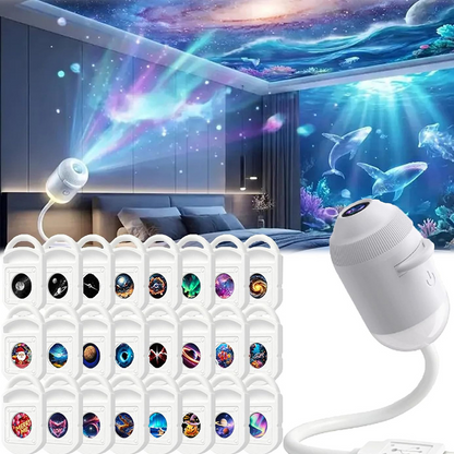 USB Starry Sky Projector Night Light Voice Control Themes Festive Christmas Ambience