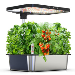 Smart Indoor Hydroponic System with LED Grow Light