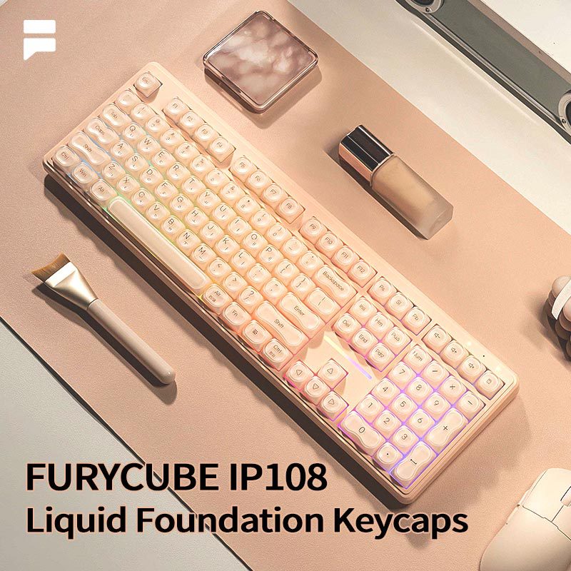 Furycube IP108 Mechanical Feel Wireless Keyboard with RGB Backlight