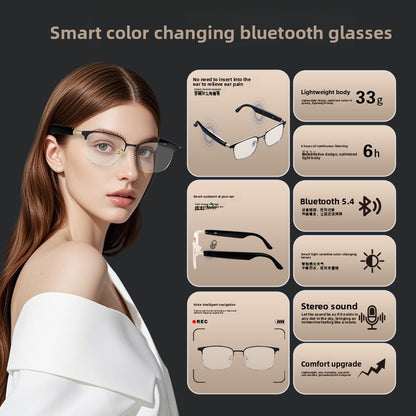 AI Translation Bluetooth Smart Glasses Calls Music