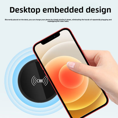 Embedded Desktop Wireless Charger 15W Fast Charging Qi Compatible