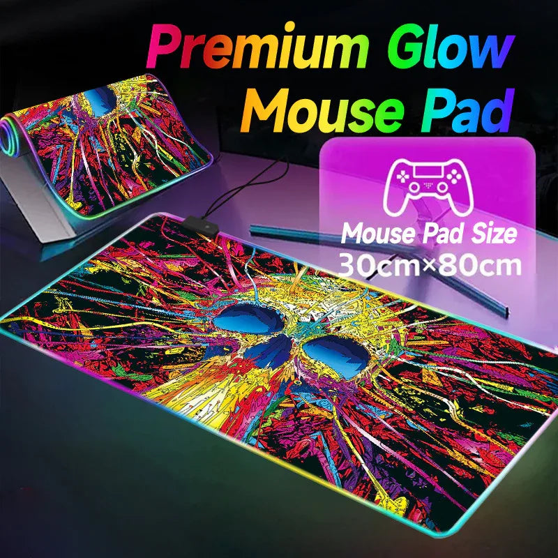 Colorful LED Mouse Pad for Enhanced Gaming Experience - Super Large Luminous Design - ZeeTec Store