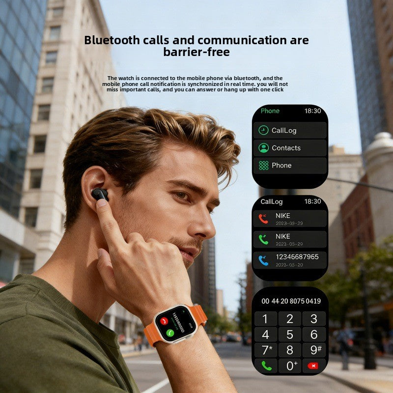 Smart Watch with Heart Rate Monitoring and Bluetooth Call Features
