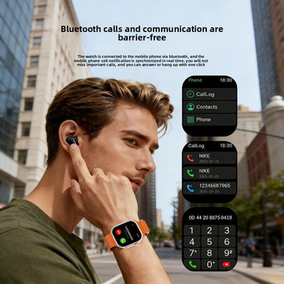 Smart Watch with Heart Rate Monitoring and Bluetooth Call Features