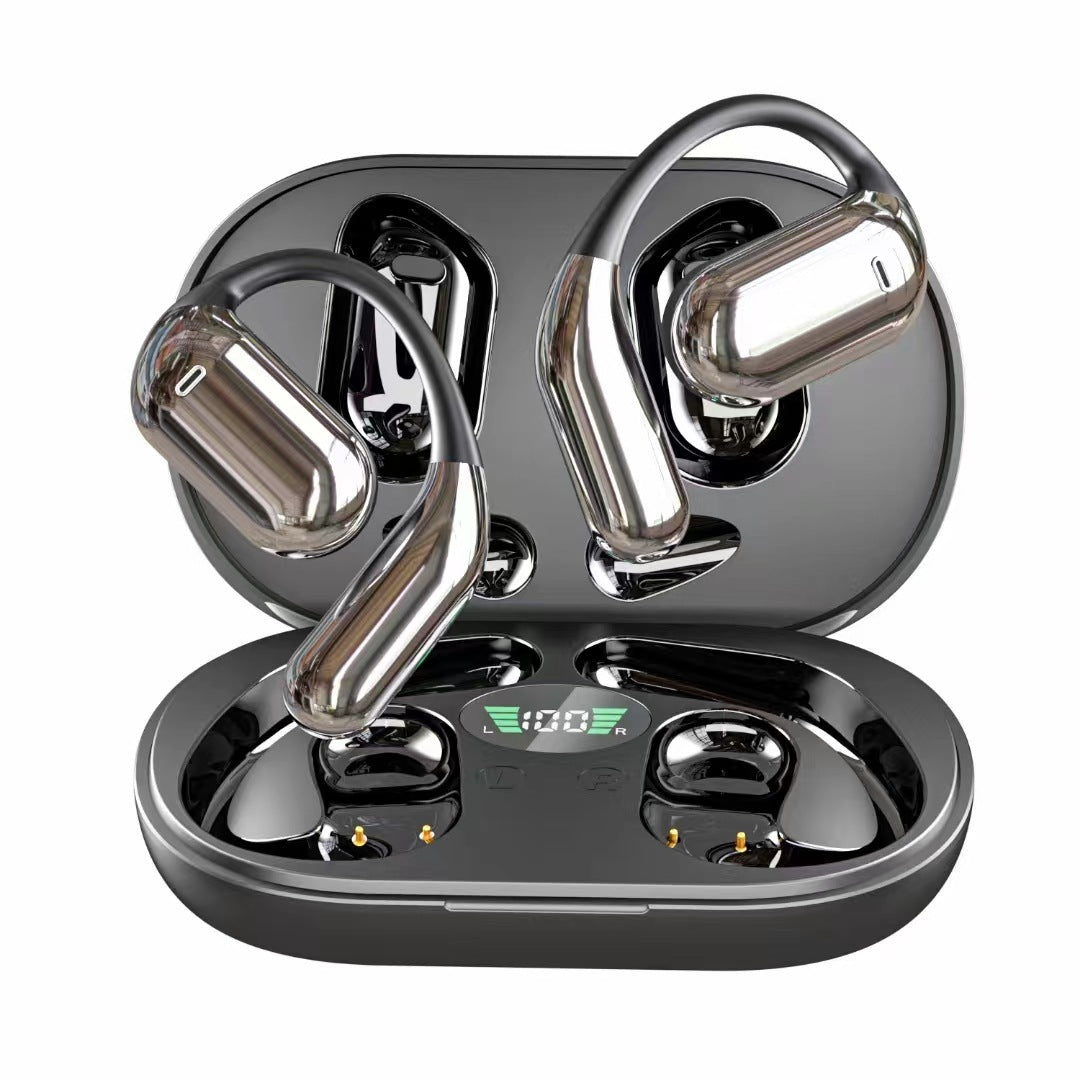 Open-Ear Wireless Bluetooth Headphones with AI Translation Sports optimized