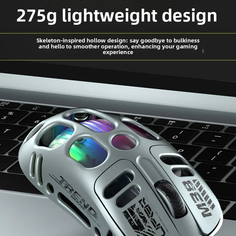 Hollow-out Wireless Gaming Mouse with Three-mode Connectivity for Ultimate Performance - ZeeTec Store