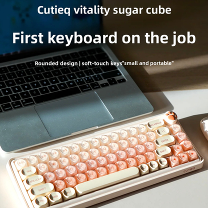 CUTIEQ Z82 Portable Wireless Mechanical Keyboard Aesthetic Appeal Silent