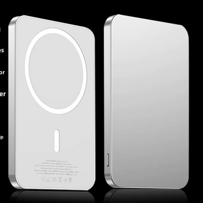 Ultra-Thin 10000mAh Magnetic Wireless Fast Charging Power Bank for iPhone. Fast Charging and Wide Compatibility:
