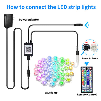 Waterproof RGB Smart LED String Lights with App Control