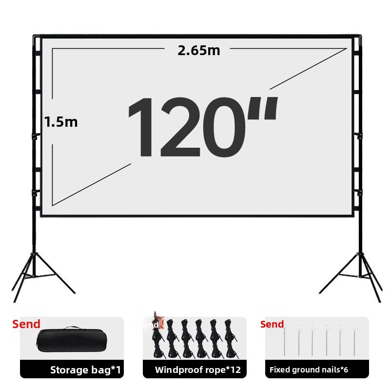 Portable Dual Stand Projector Screen