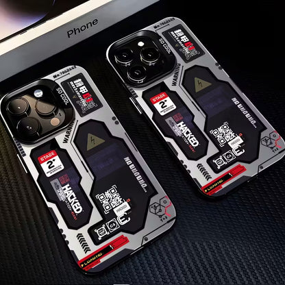 Mechanical sandblasted phone case, Cyberpunk Design, Unique mechanical and matte texture creates a futuristic visual style