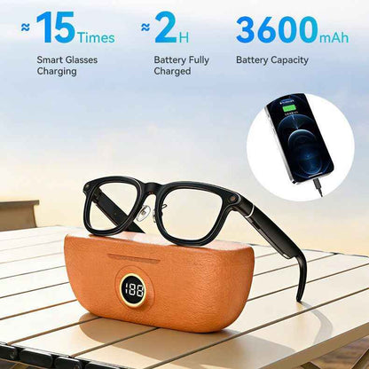 X01 Smart Glasses with Bluetooth Calling, recording & charging case