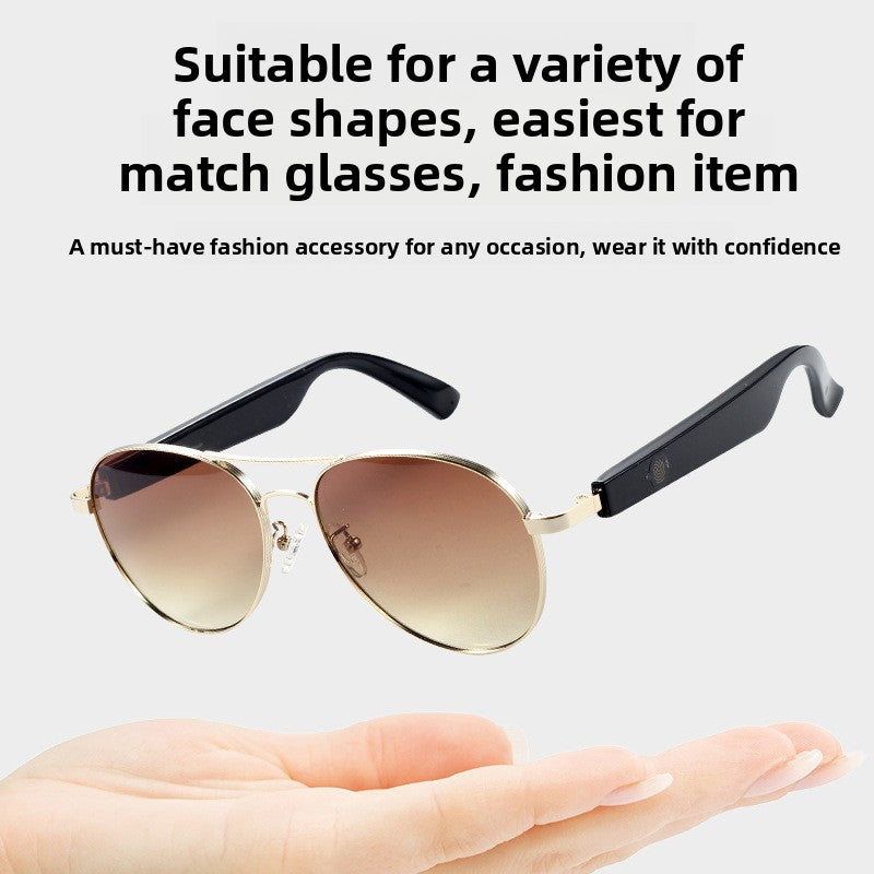 Smart Bluetooth glasses with UV protection Lightweight Bluetooth Audio Calls Music