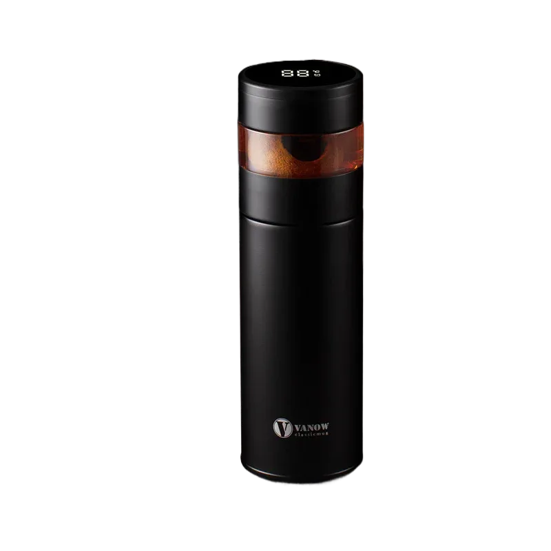 Smart Temperature Display Vacuum Cup 500ML with Tea Strainer - Premium 316 Stainless Steel Insulation - ZeeTec Store