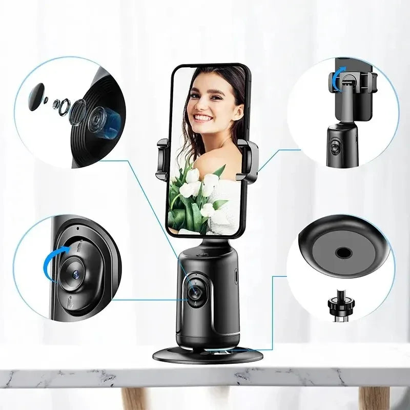 360 Auto Face Tracking Gimbal for Effortless Online Streaming and Video Recording - ZeeTec Store