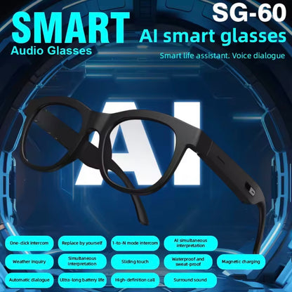 AI Smart Bluetooth Glasses with Camera & Translation