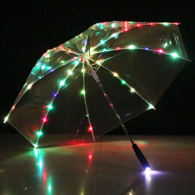 Creative Transparent Colourful Illuminating Umbrella