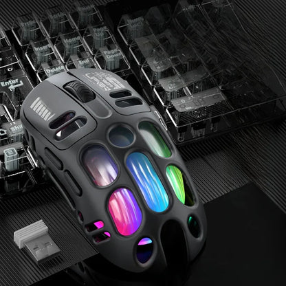 Hollow-out Wireless Gaming Mouse with Three-mode Connectivity for Ultimate Performance - ZeeTec Store