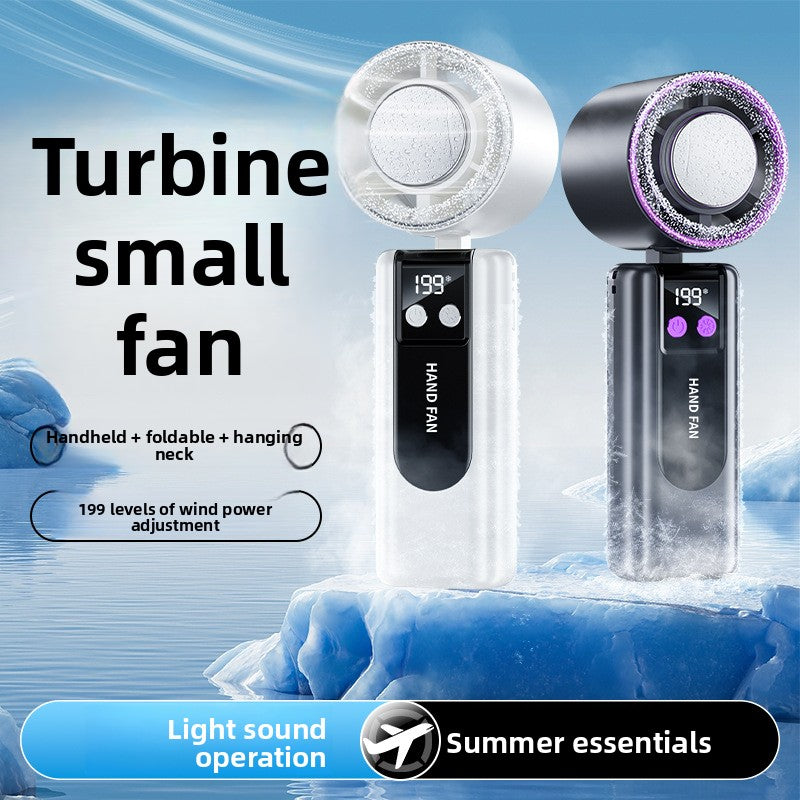 Portable Handheld Ice Cooling Fan - Rechargeable and Travel-Friendly - ZeeTec Store