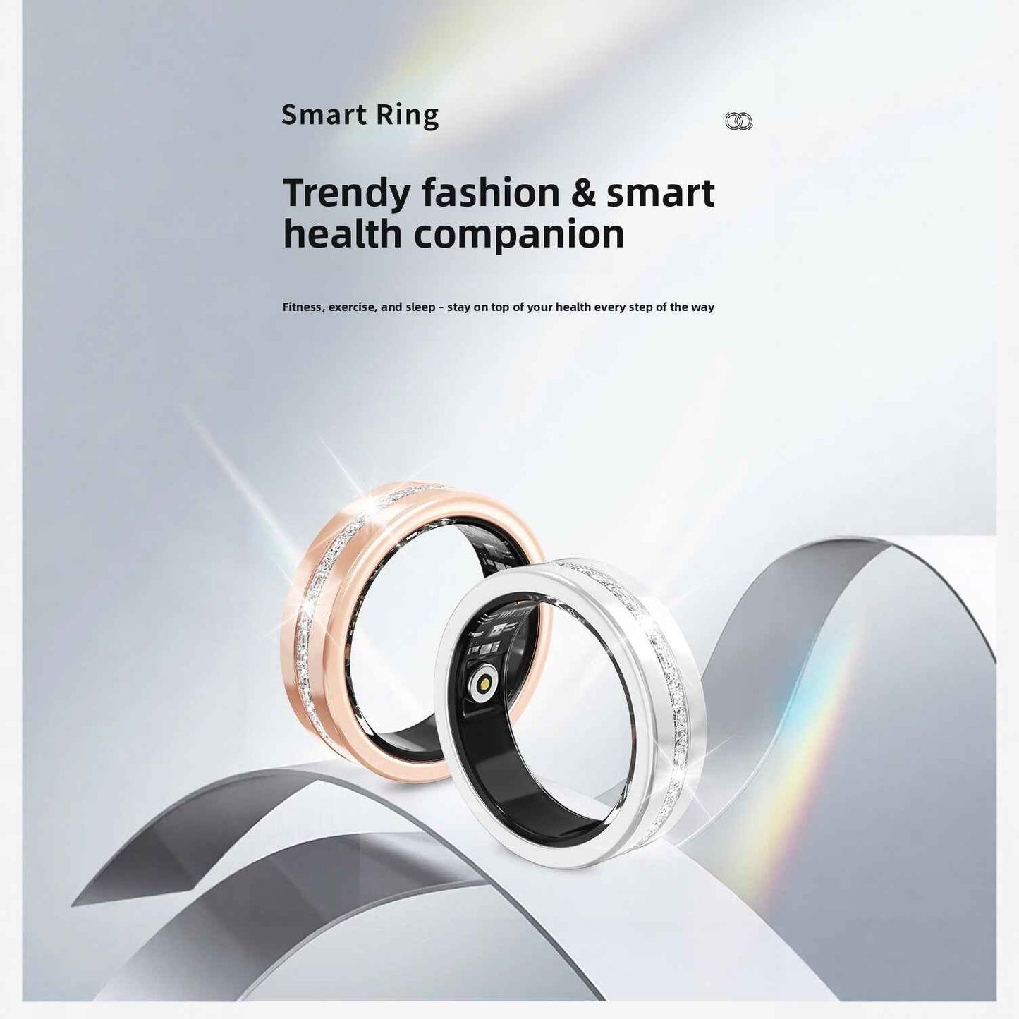 Smart Fitness Ring Heart Rate Sleep Monitor