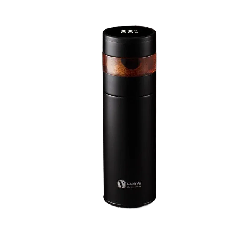Smart Temperature Display Vacuum Cup 500ML with Tea Strainer - Premium 316 Stainless Steel Insulation - ZeeTec Store