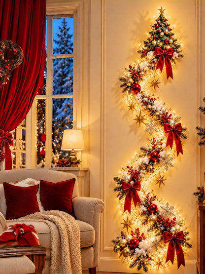 Christmas Themed LED Wall Night Light Wall Mount Festive Design