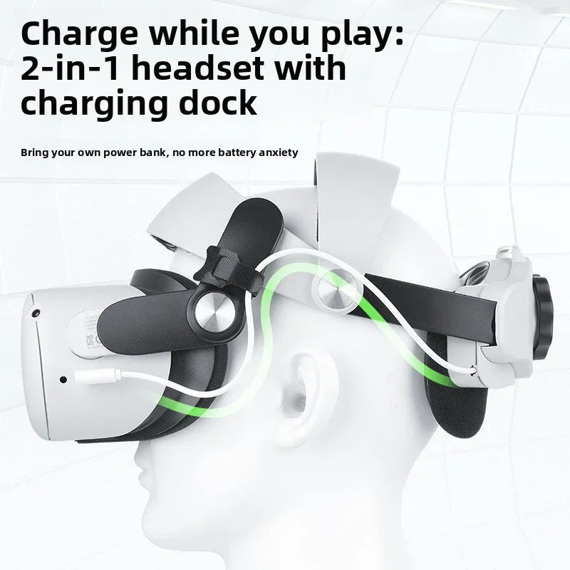 Suitable for Oculus Quest 2 Head-Mounted Mobile Power Supply, Weight-Reducing Vr Accessories, Battery Expansion, Vr Charging Charger - ZeeTec Store