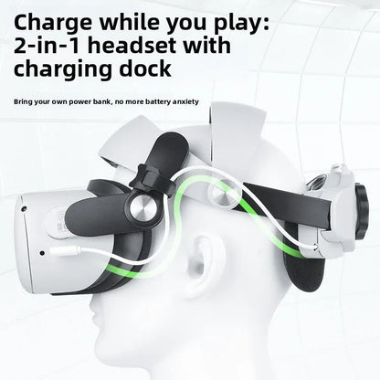 Suitable for Oculus Quest 2 Head-Mounted Mobile Power Supply, Weight-Reducing Vr Accessories, Battery Expansion, Vr Charging Charger - ZeeTec Store