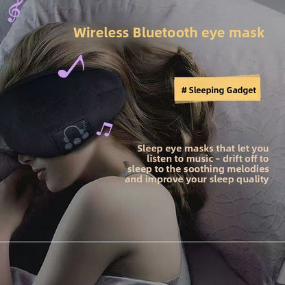 Wireless Music Headphones Eye Mask with Molded memory foam design blocks light for restful sleep. Perfect for travel, dormitories, napping, or daily bedtime routines.