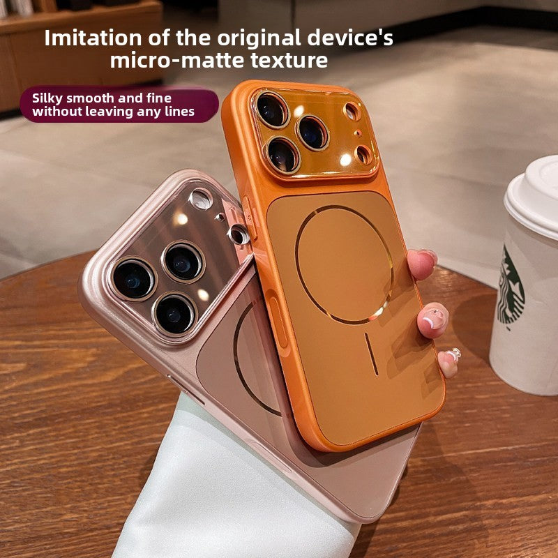 Flowing Light Design Phone Case with Magnetic Window