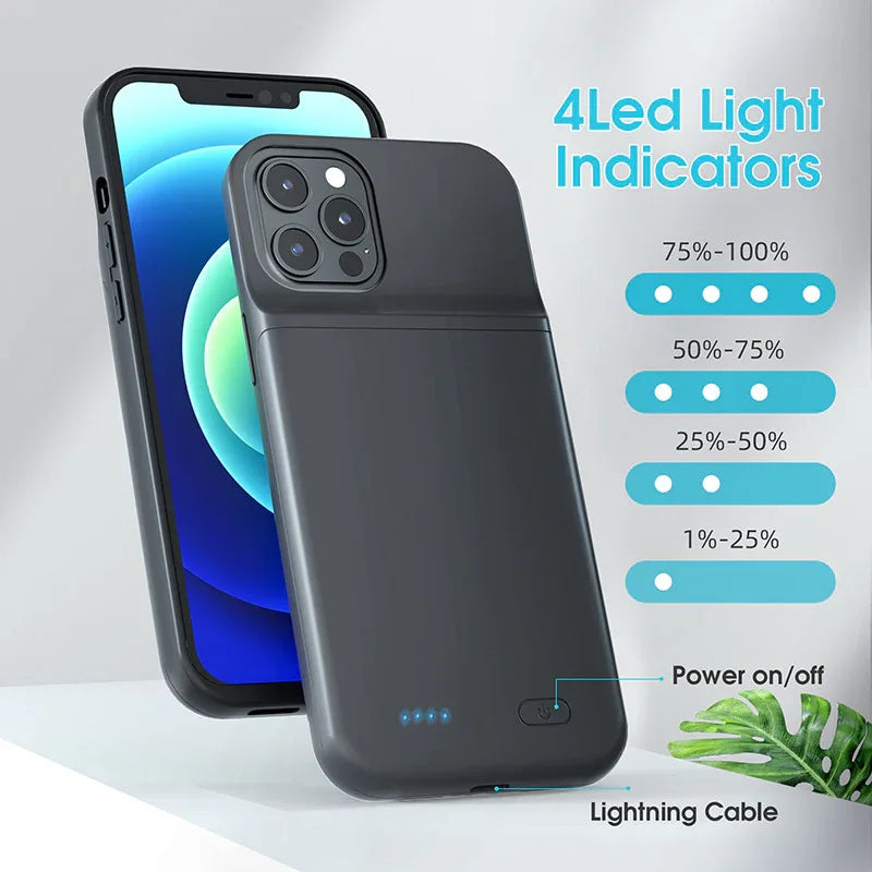 Apple Phone Portable Charger Back Clip Power Bank - ZeeTec Store