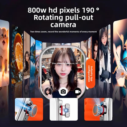 High-performance smart watch with 190° rotating camera, video call capability, and cellular speaker.