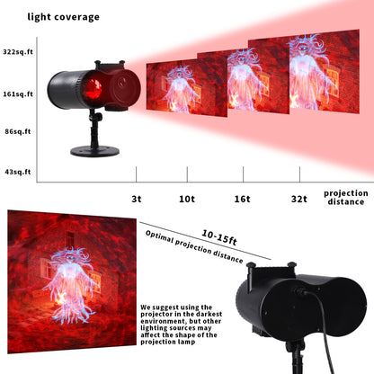 LED projection lamp Water Pattern Halloween Festive