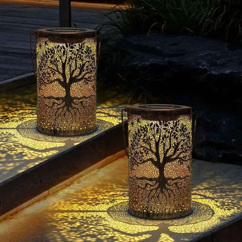 Solar Powered Tree Projection Garden Light