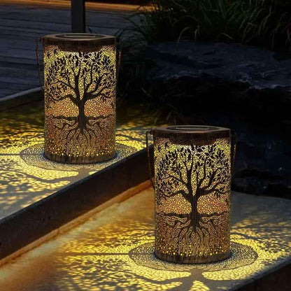 Solar Powered Tree Projection Garden Light