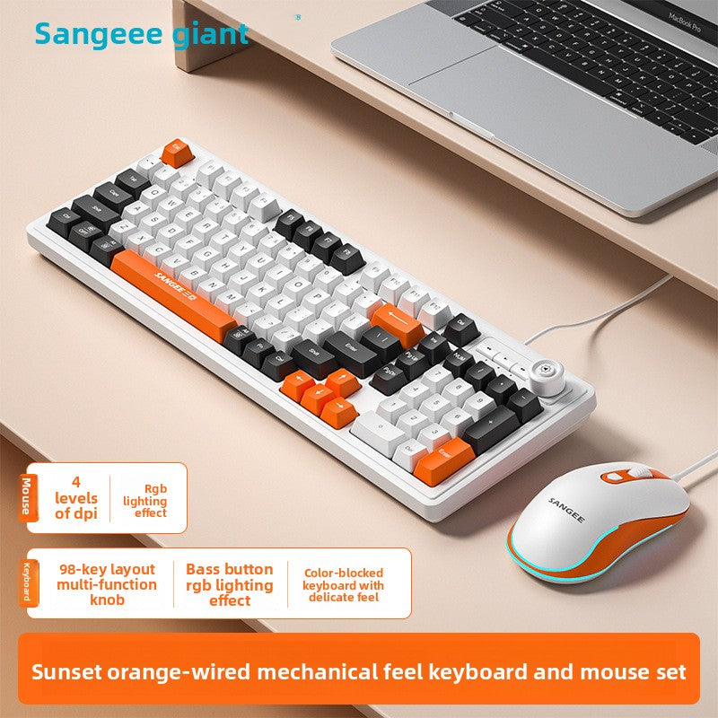 Sangee K18 RGB Gaming Keyboard with Knob