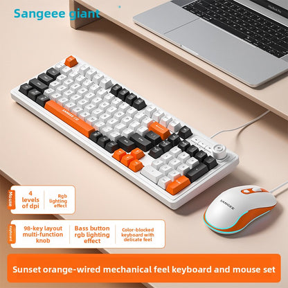 Sangee K18 RGB Gaming Keyboard with Knob