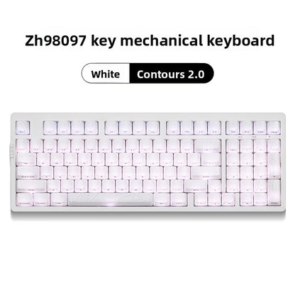 ZH980 Mechanical Keyboard Tri mode Spider web Design Backlight RGB