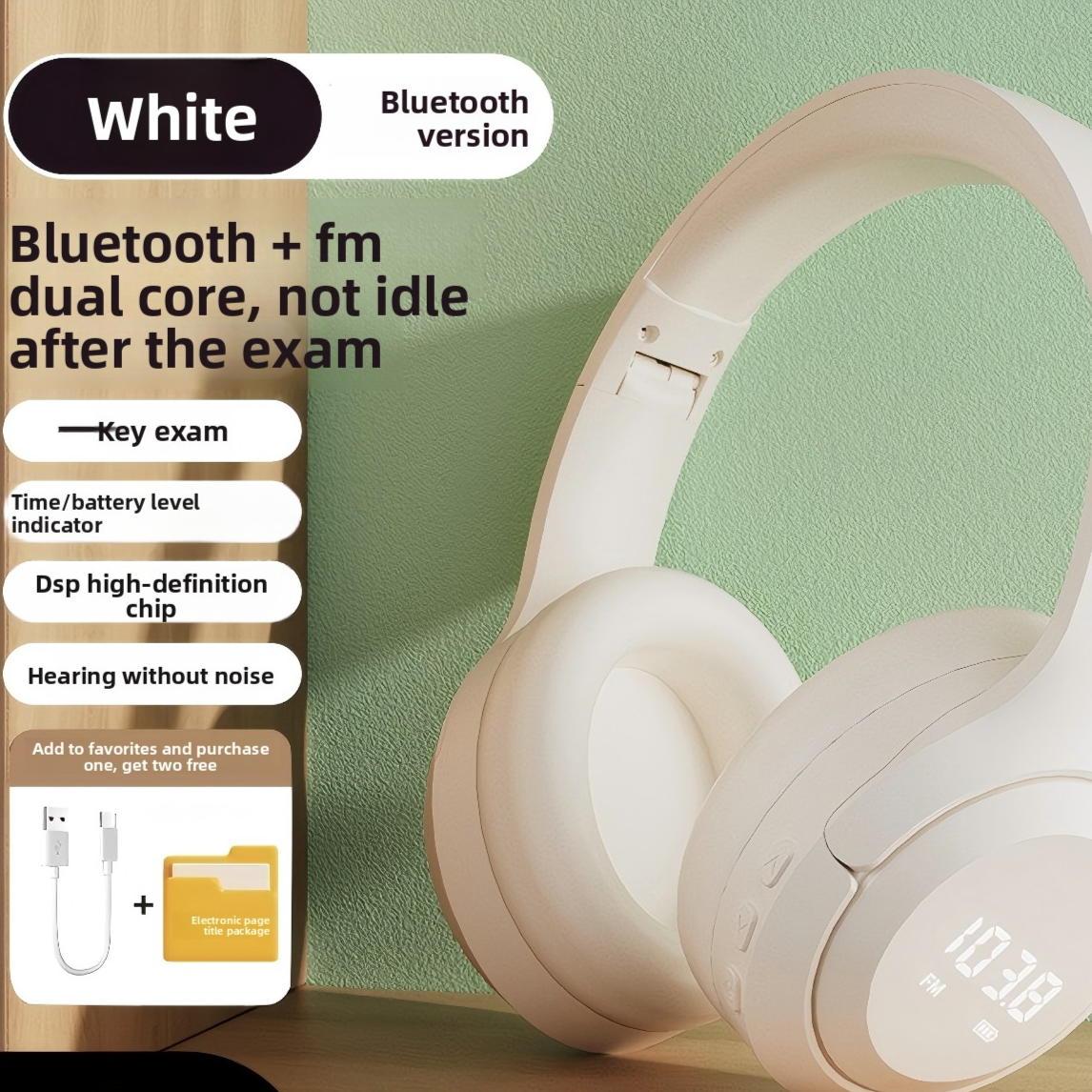 CET Exam Headphones with FM Radio and Bluetooth - ZeeTec Store