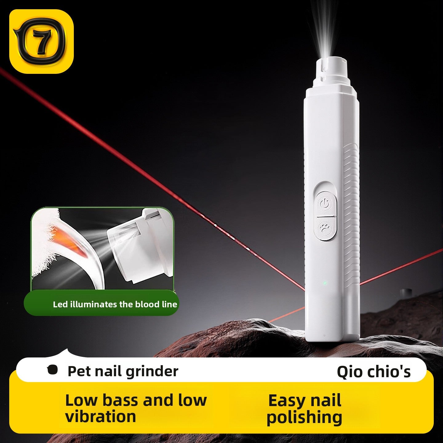 Pet Electric Nail Grinder with LED Light