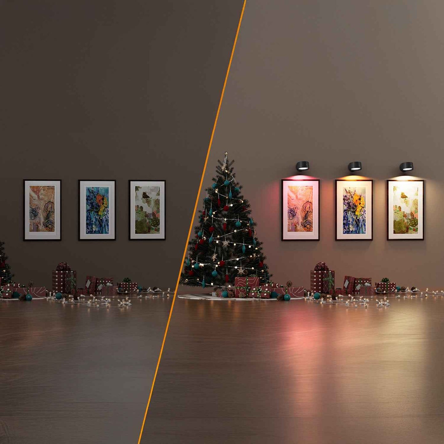 Magnetic Rotating RGB Wall Lamp with Touch Control