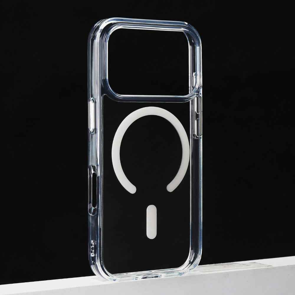 Magnetic Transparent Phone Case with AI Camera Button