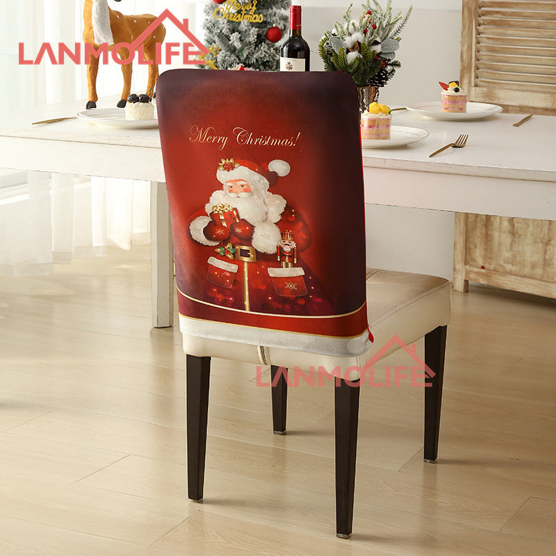 Christmas chair back cover Festive Decorative Design