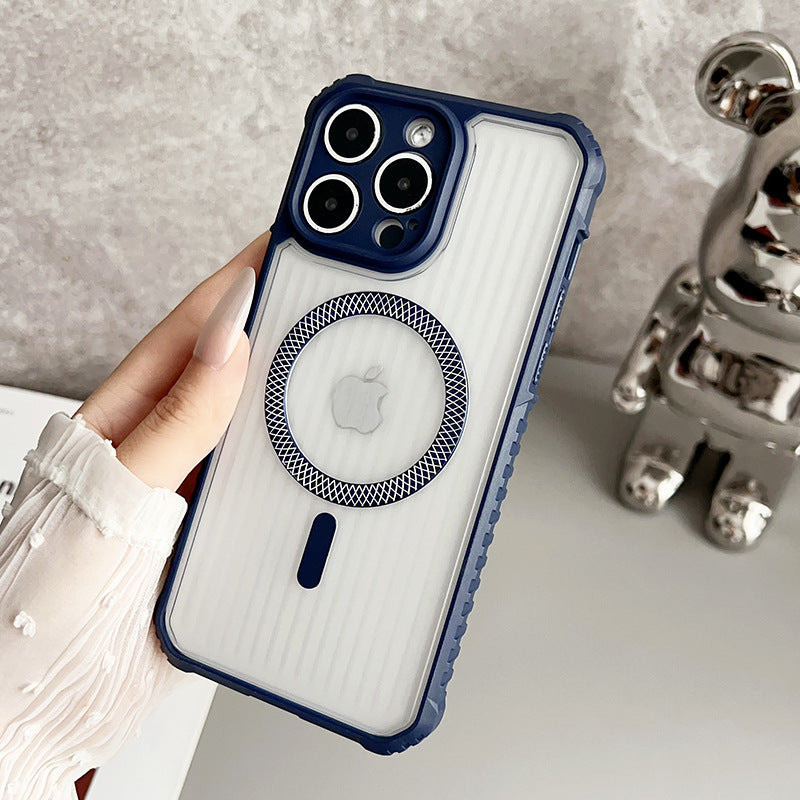 Magnetic Phone Case for iPhone with Shockproof Corners and Anti-Slip Grip