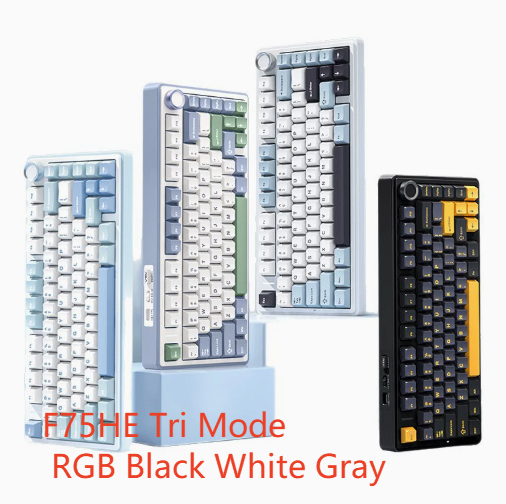 Aula F75 Custom Mechanical Keyboard Gasket Structure Hot-Swappable RGB Backlight