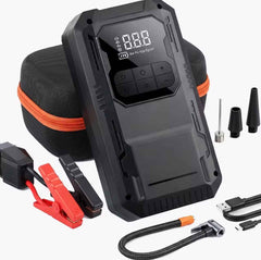 Portable Car Jump Starter Battery, Tire Air Pump, Emergency Light and Power Bank